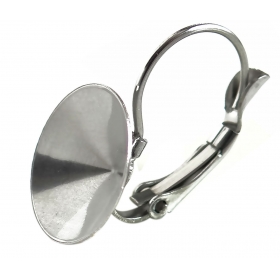 50PCS Stainless steel Earring Bezel ID 12MM