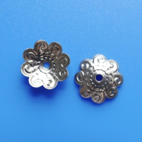 500PCS 11X3MM Stainless steel flower bead cap