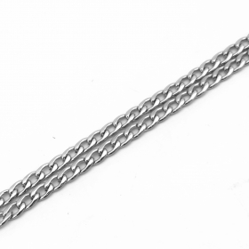 10 Meters Inox Curb chain flat 2.3x3.5mm link，0.6mm wire