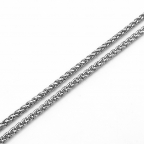 10 meters Stainless steel 2.5mm wheat spiga chain