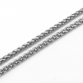 10 meters Stainless steel 3.0mm wheat spiga chain