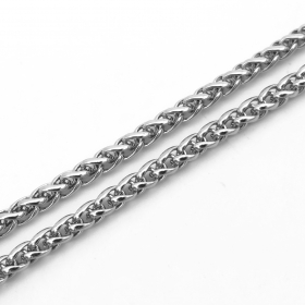 10 meters Stainless steel 4.0mm wheat spiga chain
