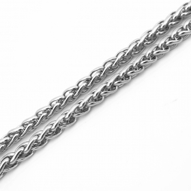 10 meters Stainless steel 6.0mm wheat spiga chain