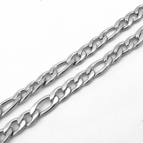 10 meters Stainless steel Figaro Chain 5mm wide