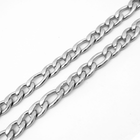 10 meters Stainless steel Figaro Chain 8.7mm wide