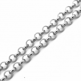 10 meters Stainless steel 5.0mm Rolo chain