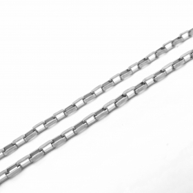 10 meters Stainless Steel Venitian Box Chain 1.5x3mm