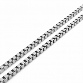 10 meters Stainless steel Square box chain 1.4mm wide