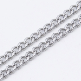 10 meters Stainless steel Curb chain 2mm wide cut flat link