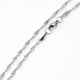 Stainless steel wave rope chain 2.7mm wire, necklace