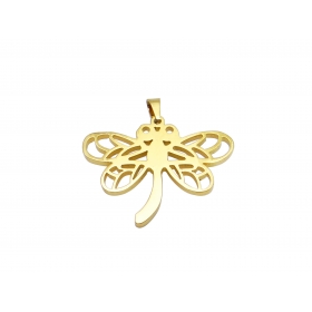 1PCS Stainless steel pendant butterfly gold plated