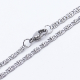 Stainless steel scroll Chain 0.8mm wire, 3x6mm link, Necklace