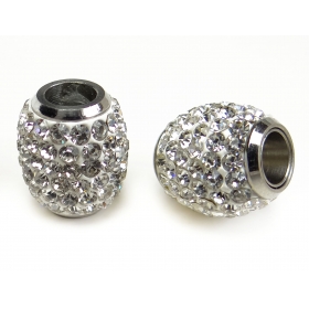 10PCS 14x16mm Stainless steel Magnetic Clasp with rhinestone