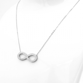 Stainless steel necklsce chain with infinity charm 18inch