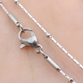 Stainless steel fashion chain 0.5mm link with 2mm ball,necklace