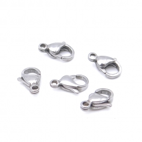 100PCS Stainless steel Trigger lobster clasp 13mm
