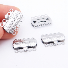 100PCS Stainless steel connetctor with 5 loops 20x14x3mm