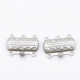100PCS Stainless steel connetctor with 3 loops 20x14x3mm