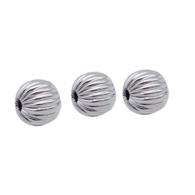 10PCS Stainless steel 6mm corrugated bead