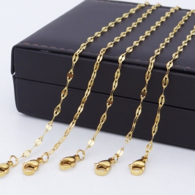 Stainless steel Lip chain 1.7mmx3.5mm link, Necklace