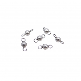 100PCS Stainless steel 4mm round ball connector
