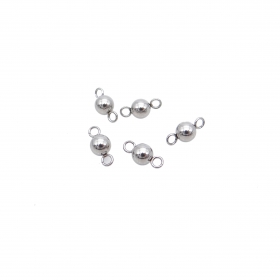 100PCS Stainless steel 5mm round ball connector