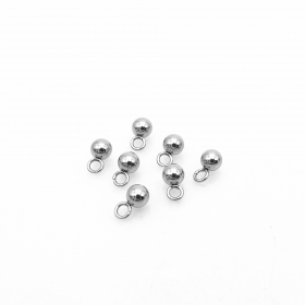 500PCS Stainless steel 4mm ball tail pendant charm