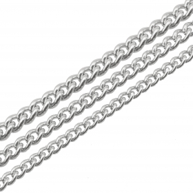 10 meters Lot size Stainless steel Curb Chain 3.5x4.5mm link