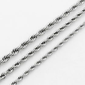 10 Meters Lot size 4MM ring stainless steel twist chain