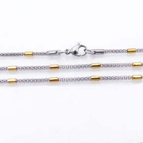 10PCS/ lot stainless steel popcorn chain 1.9mm wire Necklace