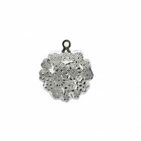 100PCS Stainless steel 17mm flower charm for jewellery making