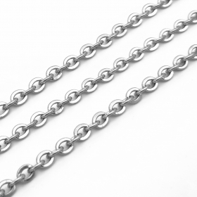 10 meters Inox flat cable chain 0.3mm wire,1.2x1.5mm link