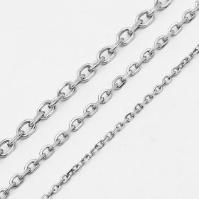 10meters Stainless steel cross chain cut 1x2mm link,0.4mm wire
