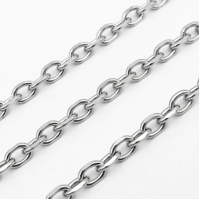 10meters Stainless steel cross chain cut 5x7mm link,1.4mm wire