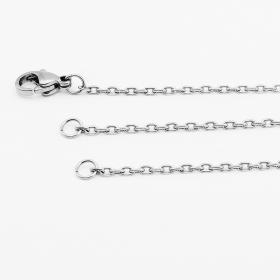 10PCS/lot Stainless steel cross chain 1.5x2.5mm link necklace