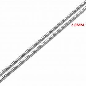 10 meters Stainless steel 2.0mm wire round snake chain
