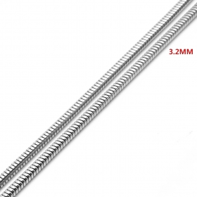 10 meters Stainless steel 3.2mm wire round snake chain