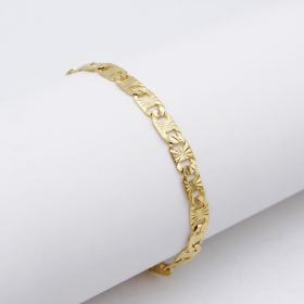 10PCS Inox7"chain bracelet with trigger lobster clasp gold plate