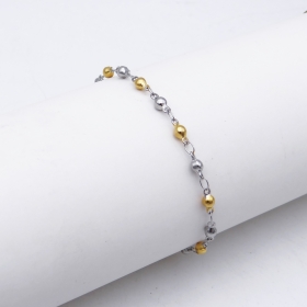 10PCS Inox 7" beads charm bracelet with toggle clasp