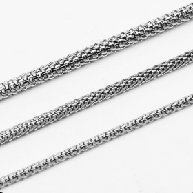 10 meters Stainless steel Knitmesh chain 1.9mm/2.4mm/3.2mm