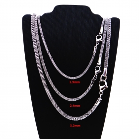 10PCS/lot Stainless steel Knitmesh chain necklace 20 inch