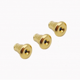100PCS Stainless steel Bullet Clutch Earring Backs Gold plated