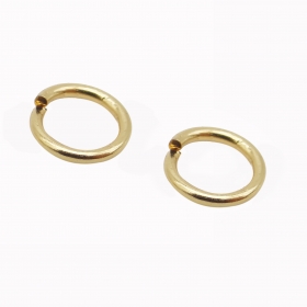 100PCS 7x1.0MM Stainless steel Jump ring Gold plated