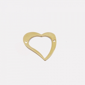 100PCSStainless steel heart pendant charm in gold vacuum plating