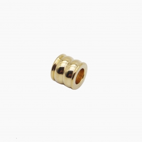 10PCS Stainless steel large hole bead in gold vacuum plating
