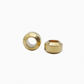 10PCS Inox Large hole Bead European Style in gold vacuum plated