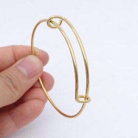 10pcs/lotStainless steel bangle expandable in gold vacuum plated