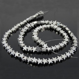 10Strands/Lot Non Magnetic Hematite Star 6MM silver Approx 16"