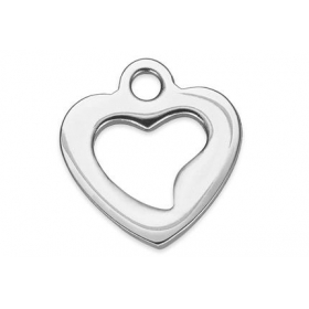 100PCS/bags Stainless-Steel-Blank charms9x11mm Heart shape