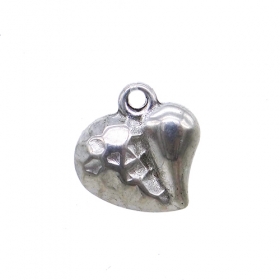 10PCS stainless steel heart pendant charms 14x14mm